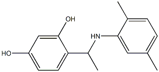 4-{1-[(2,5-dimethylphenyl)amino]ethyl}benzene-1,3-diol 结构式