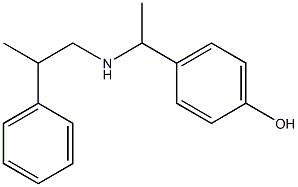 4-{1-[(2-phenylpropyl)amino]ethyl}phenol 结构式