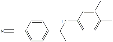 4-{1-[(3,4-dimethylphenyl)amino]ethyl}benzonitrile 结构式
