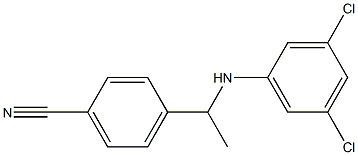 4-{1-[(3,5-dichlorophenyl)amino]ethyl}benzonitrile 结构式
