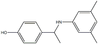 4-{1-[(3,5-dimethylphenyl)amino]ethyl}phenol 结构式
