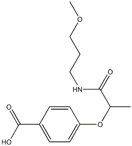 4-{1-[(3-methoxypropyl)carbamoyl]ethoxy}benzoic acid 结构式