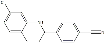 4-{1-[(5-chloro-2-methylphenyl)amino]ethyl}benzonitrile 结构式