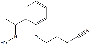 4-{2-[(1E)-N-hydroxyethanimidoyl]phenoxy}butanenitrile 结构式