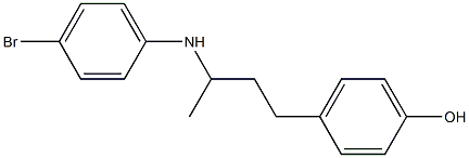 4-{3-[(4-bromophenyl)amino]butyl}phenol 结构式
