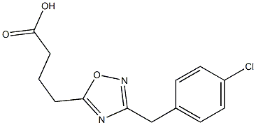 4-{3-[(4-chlorophenyl)methyl]-1,2,4-oxadiazol-5-yl}butanoic acid 结构式