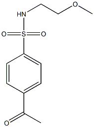 4-acetyl-N-(2-methoxyethyl)benzene-1-sulfonamide 结构式