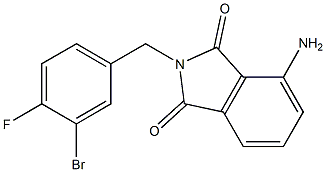 4-amino-2-[(3-bromo-4-fluorophenyl)methyl]-2,3-dihydro-1H-isoindole-1,3-dione 结构式