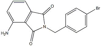 4-amino-2-[(4-bromophenyl)methyl]-2,3-dihydro-1H-isoindole-1,3-dione 结构式