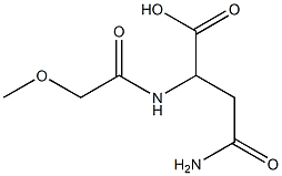 4-amino-2-[(methoxyacetyl)amino]-4-oxobutanoic acid 结构式