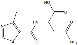 4-amino-2-{[(4-methyl-1,3-thiazol-5-yl)carbonyl]amino}-4-oxobutanoic acid 结构式