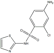 4-amino-2-chloro-N-(1,3-thiazol-2-yl)benzene-1-sulfonamide 结构式