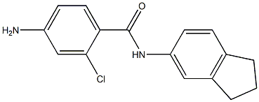 4-amino-2-chloro-N-(2,3-dihydro-1H-inden-5-yl)benzamide 结构式