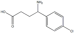 4-amino-4-(4-chlorophenyl)butanoic acid 结构式