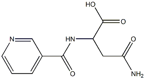 4-amino-4-oxo-2-[(pyridin-3-ylcarbonyl)amino]butanoic acid 结构式