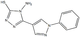 4-amino-5-(1-phenyl-1H-pyrazol-4-yl)-4H-1,2,4-triazole-3-thiol 结构式