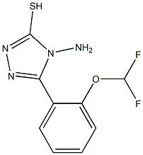 4-amino-5-[2-(difluoromethoxy)phenyl]-4H-1,2,4-triazole-3-thiol 结构式