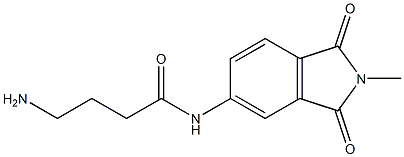 4-amino-N-(2-methyl-1,3-dioxo-2,3-dihydro-1H-isoindol-5-yl)butanamide 结构式