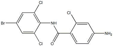 4-amino-N-(4-bromo-2,6-dichlorophenyl)-2-chlorobenzamide 结构式