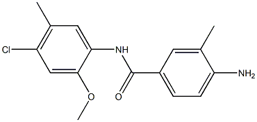 4-amino-N-(4-chloro-2-methoxy-5-methylphenyl)-3-methylbenzamide 结构式