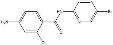 4-amino-N-(5-bromopyridin-2-yl)-2-chlorobenzamide 结构式