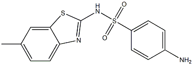 4-amino-N-(6-methyl-1,3-benzothiazol-2-yl)benzene-1-sulfonamide 结构式