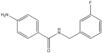 4-amino-N-[(3-fluorophenyl)methyl]benzamide 结构式