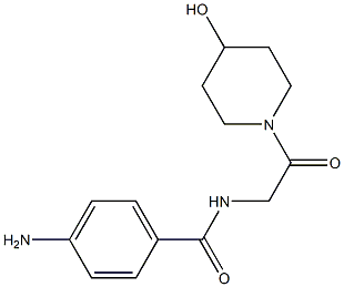 4-amino-N-[2-(4-hydroxypiperidin-1-yl)-2-oxoethyl]benzamide 结构式