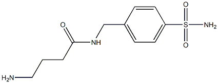 4-amino-N-[4-(aminosulfonyl)benzyl]butanamide 结构式