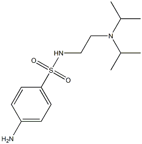 4-amino-N-{2-[bis(propan-2-yl)amino]ethyl}benzene-1-sulfonamide 结构式