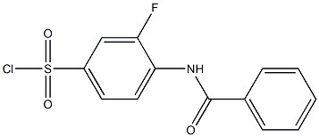 4-benzamido-3-fluorobenzene-1-sulfonyl chloride 结构式