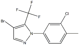 4-bromo-1-(3-chloro-4-methylphenyl)-5-(trifluoromethyl)-1H-pyrazole 结构式