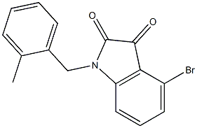 4-bromo-1-[(2-methylphenyl)methyl]-2,3-dihydro-1H-indole-2,3-dione 结构式
