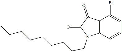 4-bromo-1-nonyl-2,3-dihydro-1H-indole-2,3-dione 结构式