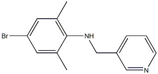 4-bromo-2,6-dimethyl-N-(pyridin-3-ylmethyl)aniline 结构式