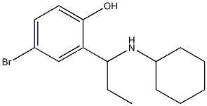 4-bromo-2-[1-(cyclohexylamino)propyl]phenol 结构式