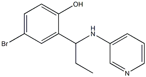 4-bromo-2-[1-(pyridin-3-ylamino)propyl]phenol 结构式