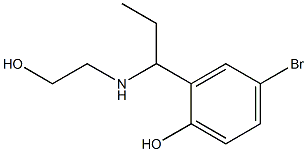 4-bromo-2-{1-[(2-hydroxyethyl)amino]propyl}phenol 结构式