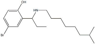 4-bromo-2-{1-[(7-methyloctyl)amino]propyl}phenol 结构式
