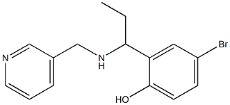 4-bromo-2-{1-[(pyridin-3-ylmethyl)amino]propyl}phenol 结构式