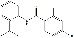 4-bromo-2-fluoro-N-(2-isopropylphenyl)benzamide 结构式