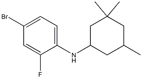 4-bromo-2-fluoro-N-(3,3,5-trimethylcyclohexyl)aniline 结构式