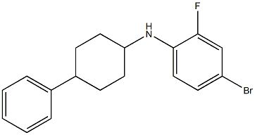 4-bromo-2-fluoro-N-(4-phenylcyclohexyl)aniline 结构式