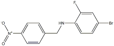 4-bromo-2-fluoro-N-[(4-nitrophenyl)methyl]aniline 结构式