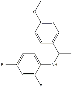 4-bromo-2-fluoro-N-[1-(4-methoxyphenyl)ethyl]aniline 结构式