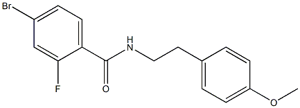 4-bromo-2-fluoro-N-[2-(4-methoxyphenyl)ethyl]benzamide 结构式