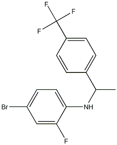 4-bromo-2-fluoro-N-{1-[4-(trifluoromethyl)phenyl]ethyl}aniline 结构式