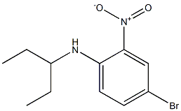 4-bromo-2-nitro-N-(pentan-3-yl)aniline 结构式