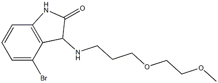 4-bromo-3-{[3-(2-methoxyethoxy)propyl]amino}-2,3-dihydro-1H-indol-2-one 结构式