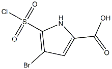 4-bromo-5-(chlorosulfonyl)-1H-pyrrole-2-carboxylic acid 结构式